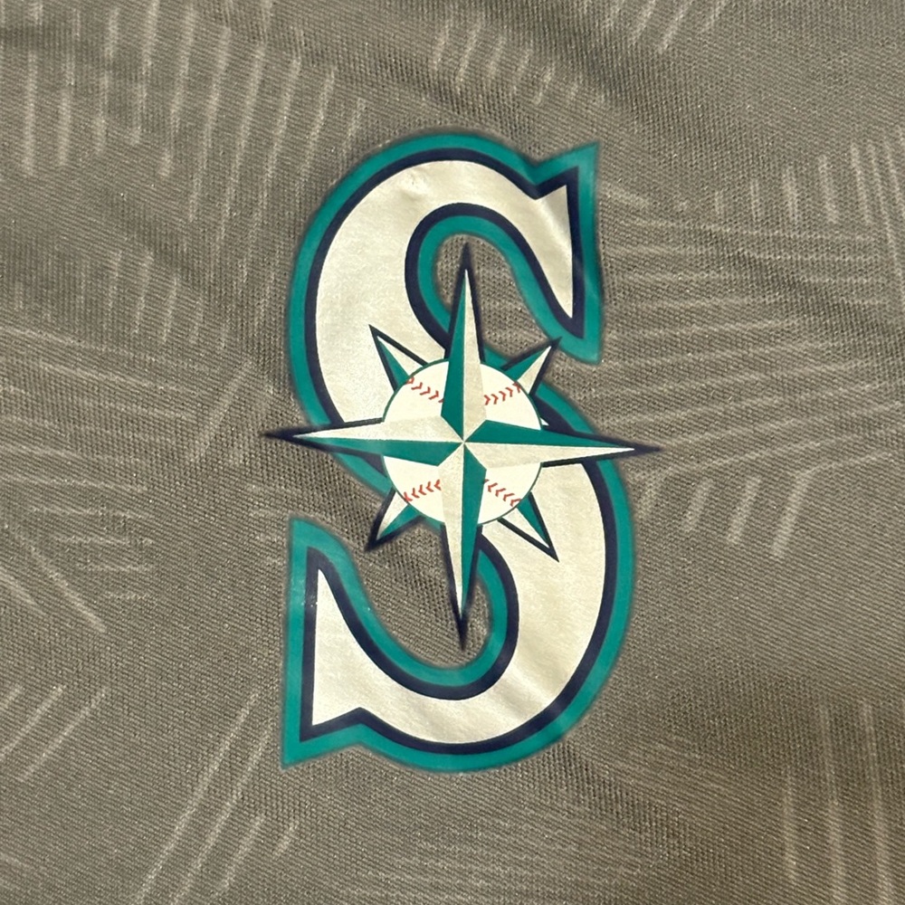 Genuine Merchandise Seattle Mariners Men’s Navy and Gray Polo with Logo - Picture 3 of 5